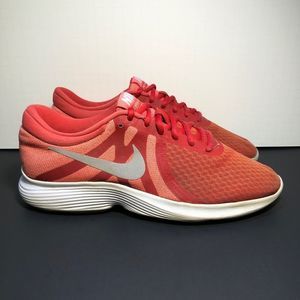 Womens NIKE Revolution 4 Red Running Shoes / Size 8